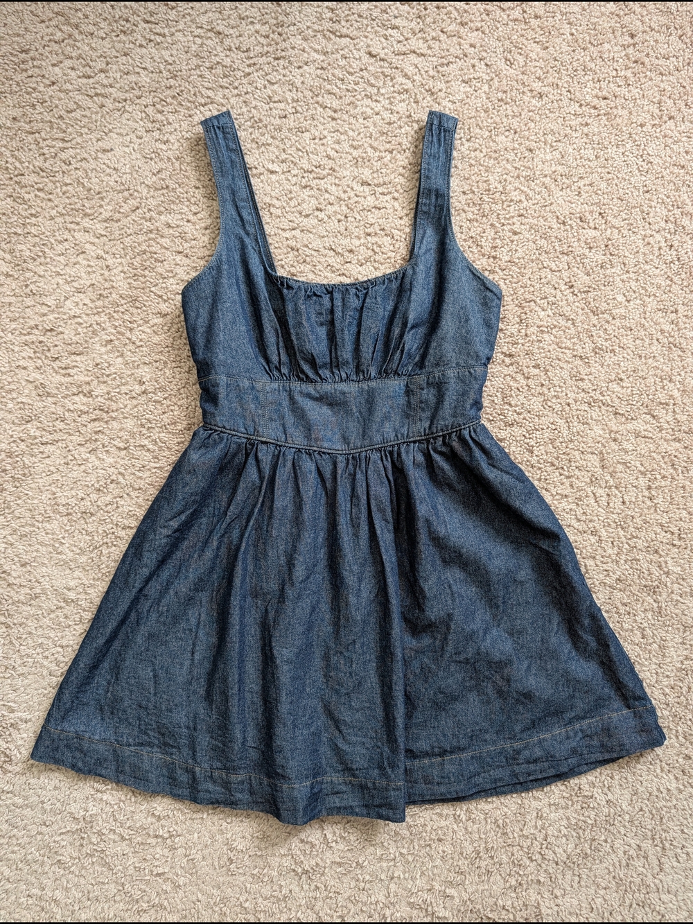 Altar'd State Womens Dark Blue Sahara Denim Sleeveless Mini Dress Size Medium - Picture 6 of 16